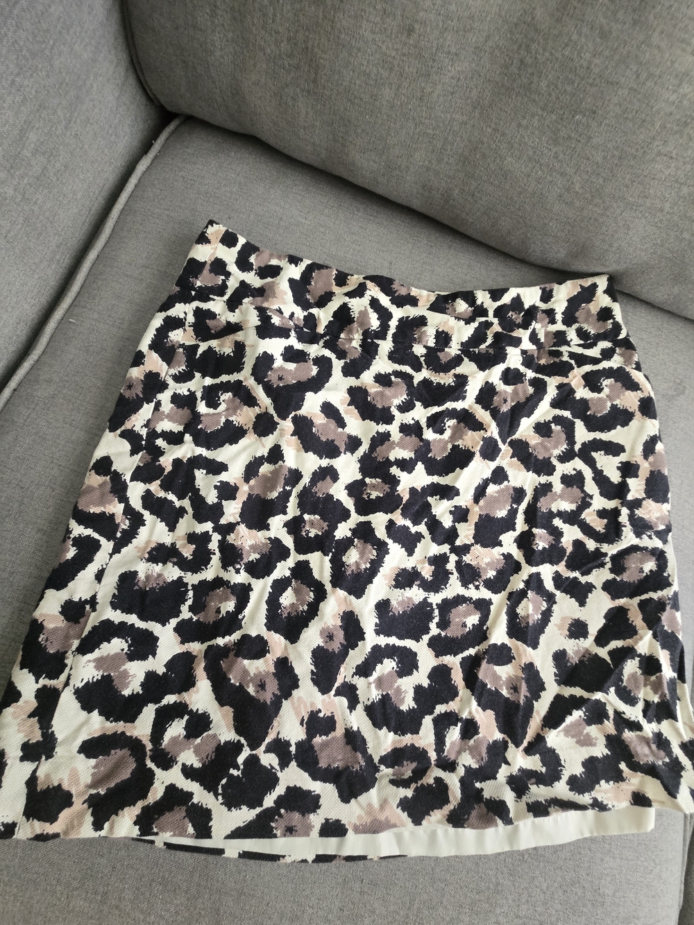 LOFT Leopard Print Mini Skirt - Black & Tan